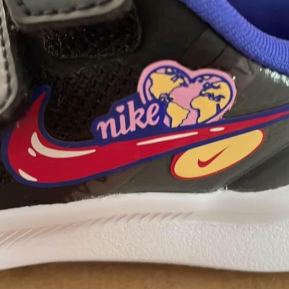 BRAND NEW toddler girl Nike nike star runner double Velcro shoes size 5 C - Picture 4 of 6